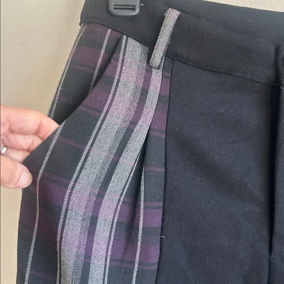 Disturbia Gambit Spliced Check Goth Tapered Trousers Size 6 NWT - Picture 6 of 12